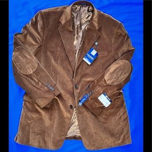 Stafford Essentials NWT Men's Honey Brown Corduroy 2-Button Jacket Size 46L